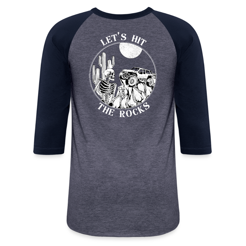 Baseball T-Shirt - heather blue/navy