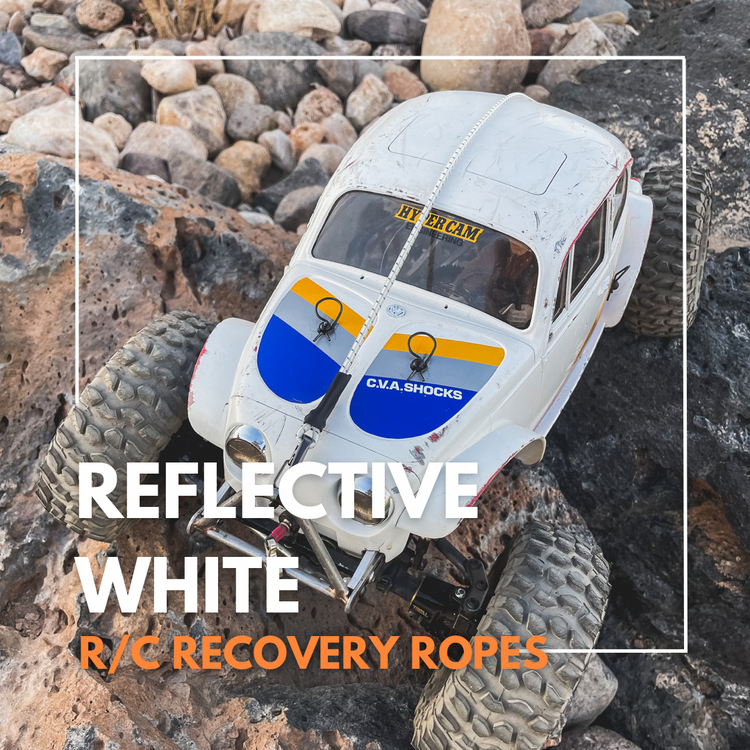 Kinetic Recovery Rope 16” - Reflective White – Desert RC